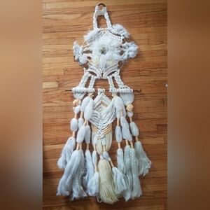 Vintage 60s 70s Large Macrame Wall Hanging Wall Art About 43"